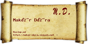 Makár Dóra névjegykártya