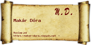 Makár Dóra névjegykártya